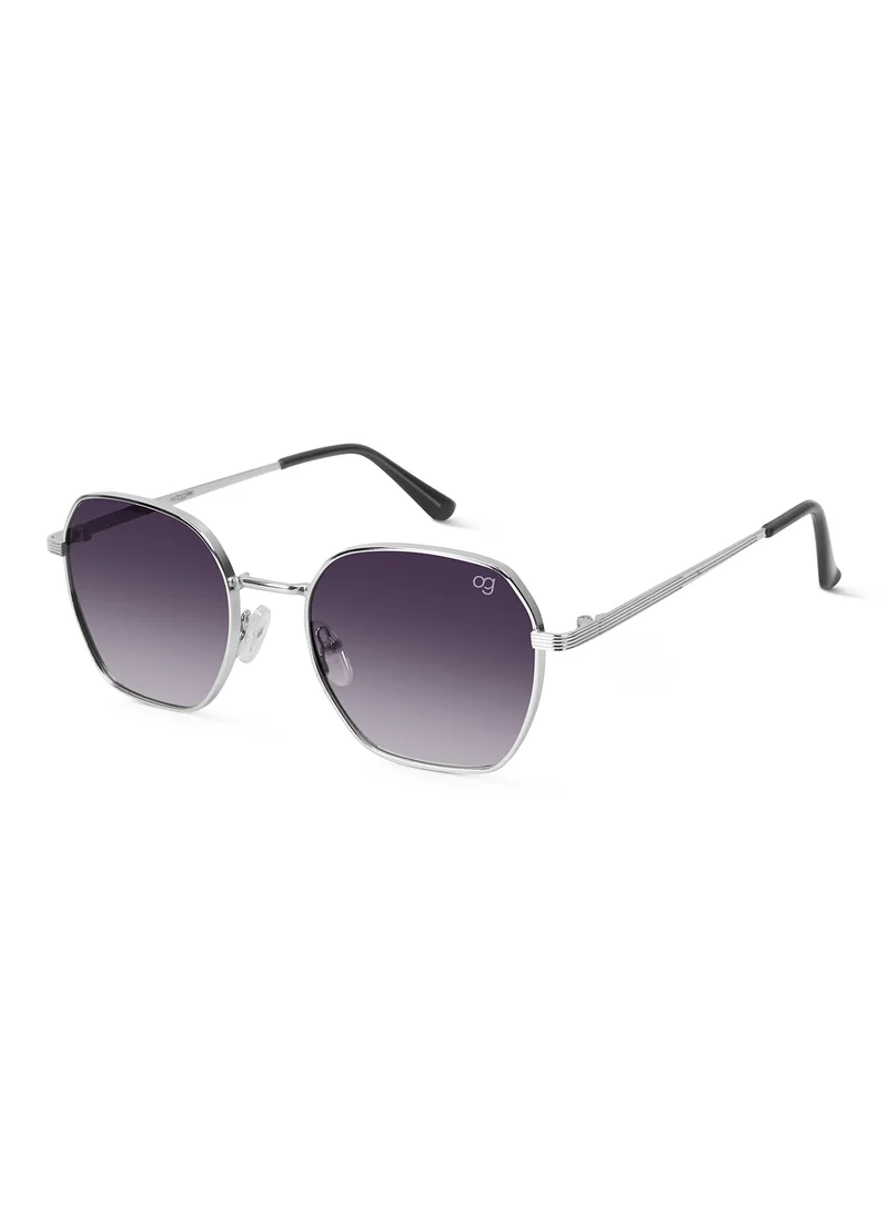Woggles UV- Protected  Black Hexagonal Sunglasses
