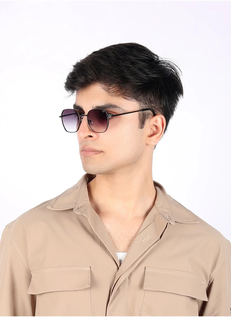 Woggles UV- Protected  Black Hexagonal Sunglasses