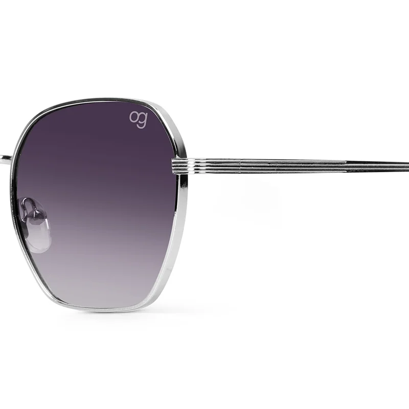 ووجلز نظارة شمسية سداسية سوداء بحماية من الأشعة فوق البنفسجية