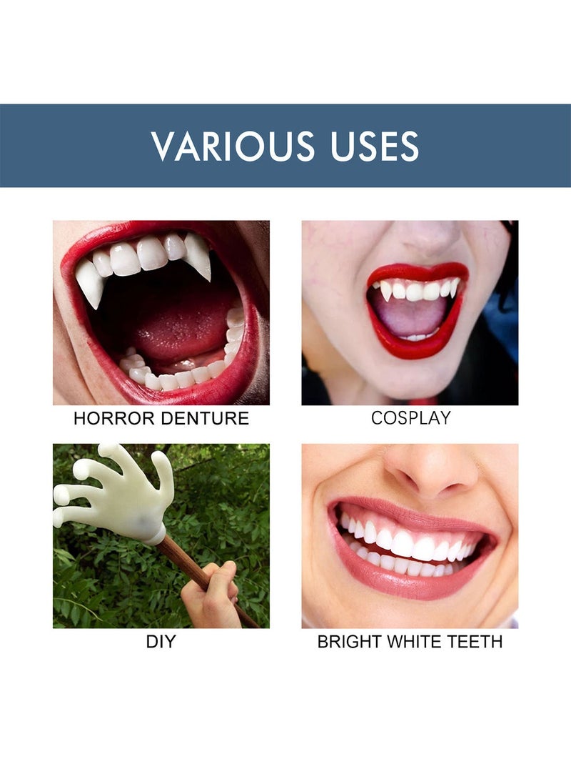 EELHOE طقم أسنان مؤقت مع 4 أدوات أسنان، مجموعة سهلة الاستخدام لاستبدال الأسنان القابلة للتشكيل لإصلاح الأسنان، إصلاح الأسنان المكسورة 30 مل - Image 3