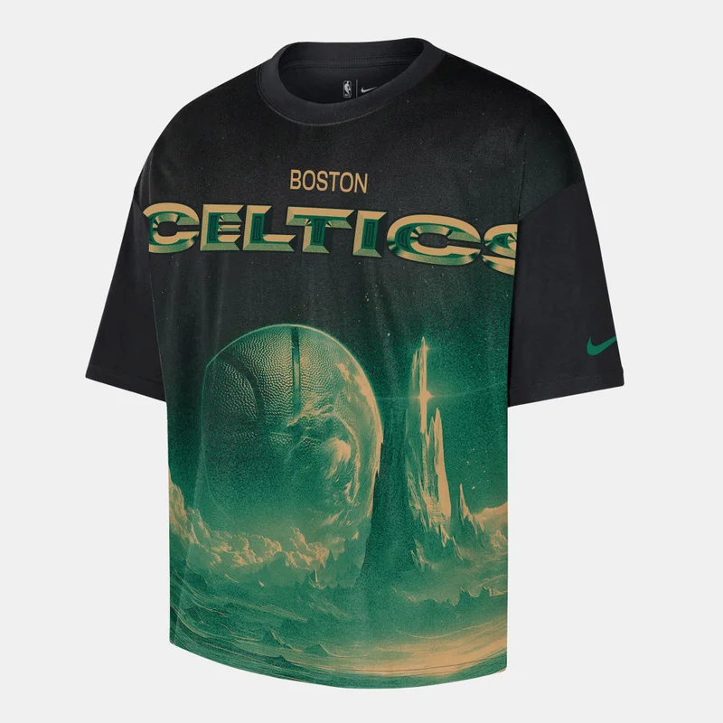 Nike Black / Forest Green Celtics Basketball T-Shirt  | Best Price UAE