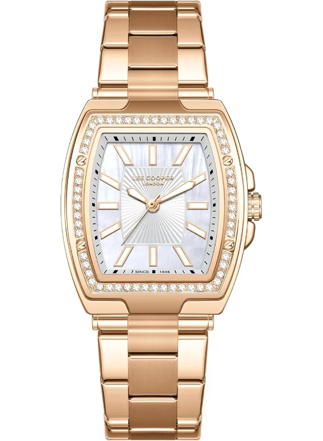 Lee Cooper LEE COOPER Women's Watch, Analog Display and Metal Strap - LC08058.430, Rose Gold