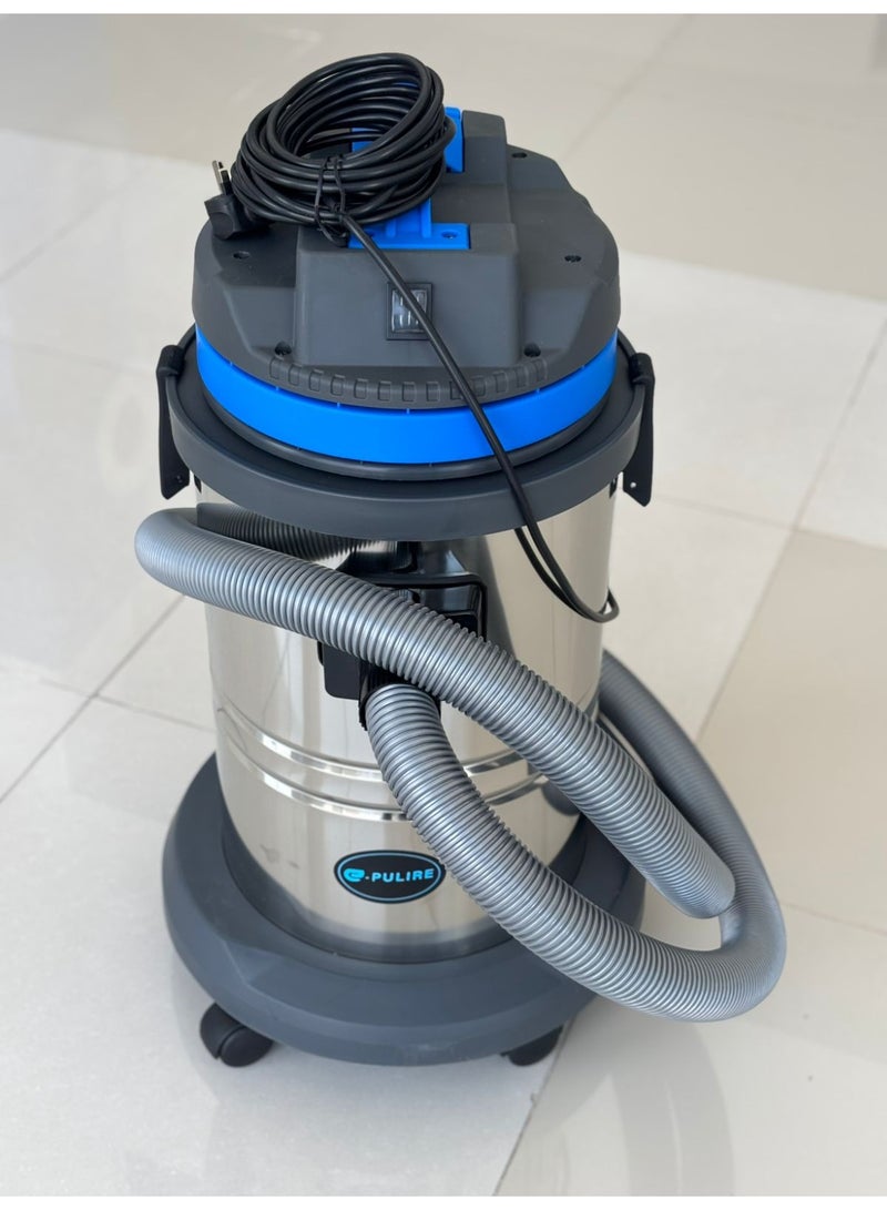 Fiorentini E30 Dry Vacuum Cleaner with Accessories – 1000W motor, 30L tank capacity, high-durability polypropylene tank, made in Italy