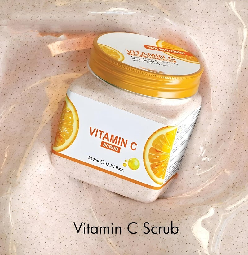 Generic VGSE Vitamin C Facial Scrub for men and womenSkin Brightening Formula 380ml with Orange ExtractNatural ingredients  - Image 3
