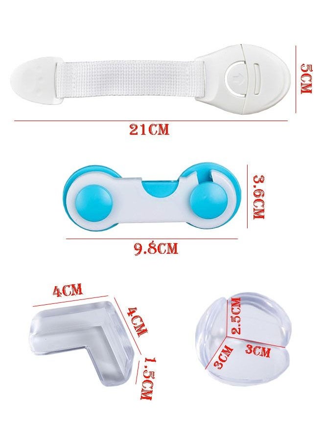 ZCM-HAPPY - 36-piece baby safety lock set with table corner protectors - Image 1