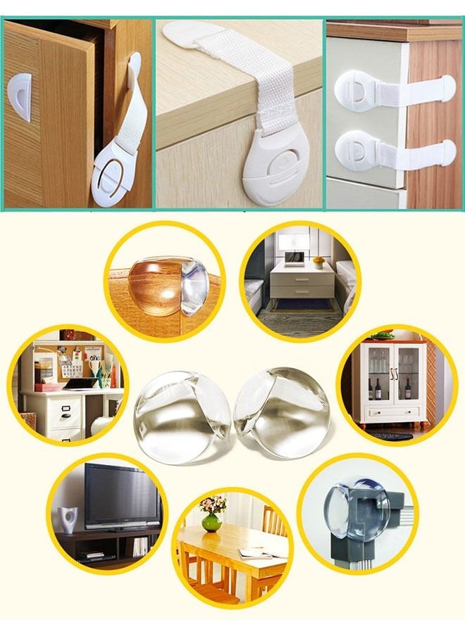 ZCM-HAPPY - 36-piece baby safety lock set with table corner protectors - Image 1
