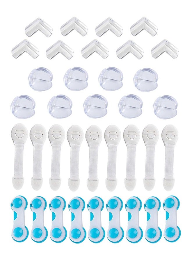 ZCM-HAPPY - 36-piece baby safety lock set with table corner protectors - Image 1