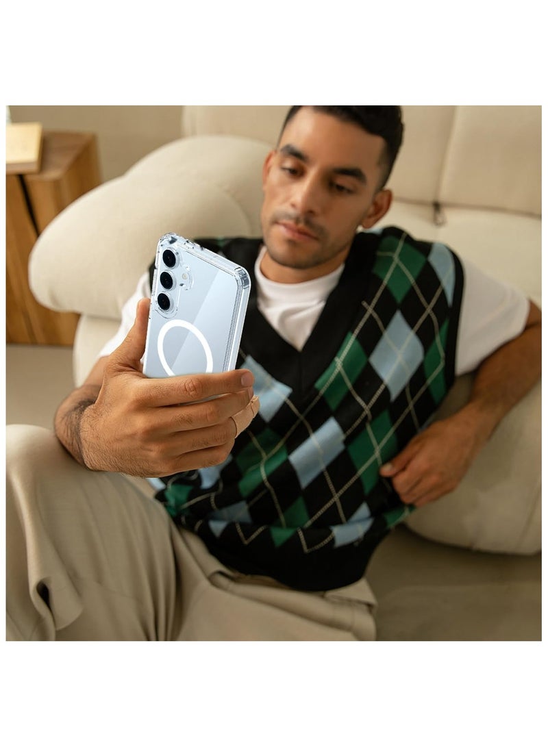 Bills Samsung Galaxy S25 Plus Magnetic Hybrid Clear Case Compatible with Samsung Galaxy S25 Plus, Compatible with MagSafe, PC with TPU Hybrid Technology (Samsung Galaxy S25 Plus) - Image 2