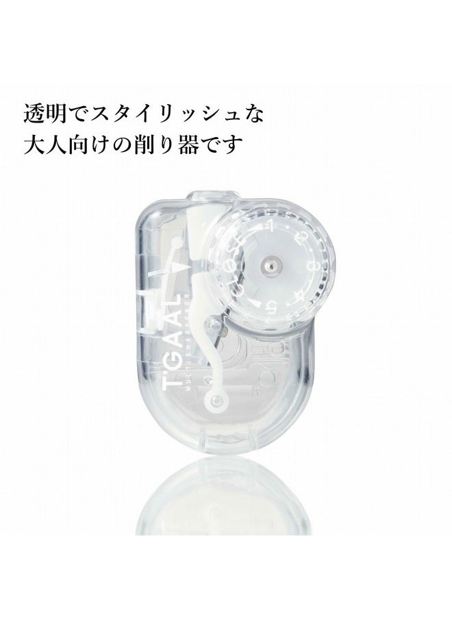 Kutsuwa Kutsuwa STAD Angle Adjustable Pencil Sharpener T'GAAL, Transparent (RS028CL)  - Image 2