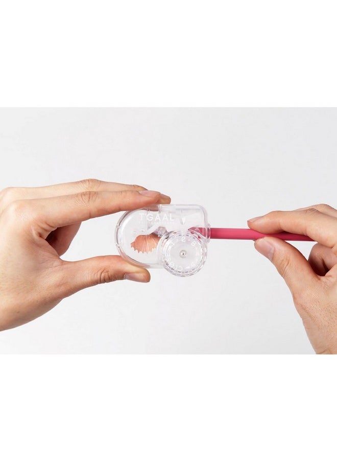 Kutsuwa Kutsuwa STAD Angle Adjustable Pencil Sharpener T'GAAL, Transparent (RS028CL)  - Image 4