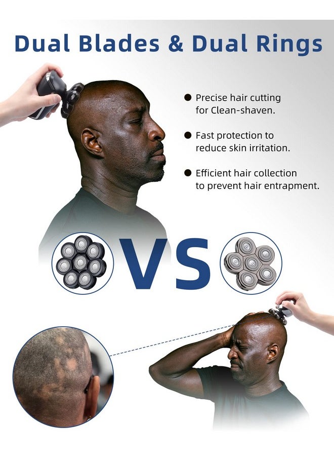 Head Shaver 8D Electric Head Shavers For Bald Men With Wet And Dry Head Cordless Rechargeable Ergonomic Design Multifunctional Electric Razor