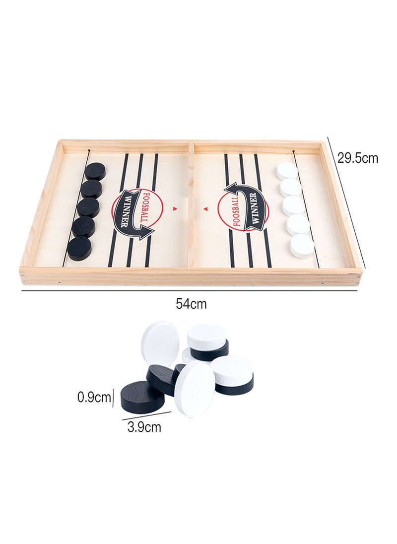NQOOH - Interactive Wooden Hockey Game with Portable and Durable Design for Kids and Adults - Image 1