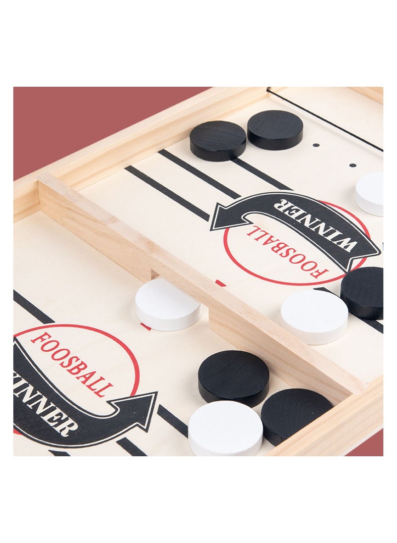 NQOOH - Interactive Wooden Hockey Game with Portable and Durable Design for Kids and Adults - Image 1