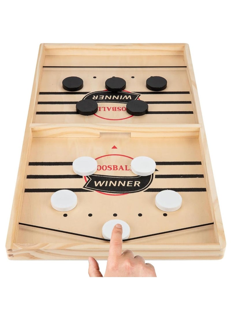 NQOOH - Interactive Wooden Hockey Game with Portable and Durable Design for Kids and Adults - Image 1