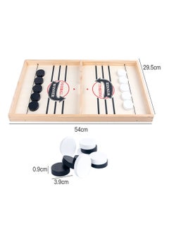 NQOOH Interactive Wooden Hockey Game with Portable and Durable Design for Kids and Adults  - Image 2
