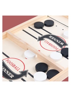 NQOOH Interactive Wooden Hockey Game with Portable and Durable Design for Kids and Adults  - Image 4