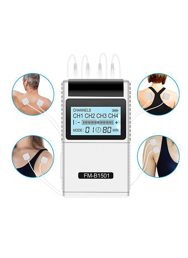 Generic - TENS EMS Muscle Stimulator 15 Modes & 4 Outputs 8 Pads for Natural Pain Relief Electric Pulse Impulse Mini Massager Machine Portable electrotherapy Machine - Image 1