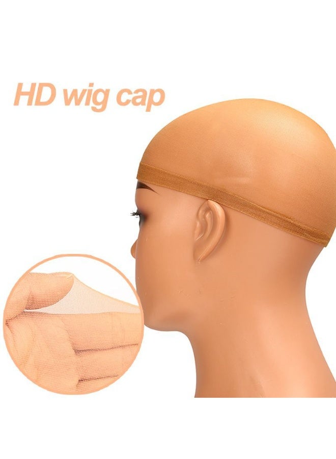 10PCS,HD Wig Net Cap, Solid Color Invisible Elastic Wig Cap, Skin Tone Hair Protection, Prevent Wig Slipping, Anti-Itch, Windproof and Breathable, Ideal for Cosplay, Daily Wear and Hair Care,1 Piece Paper Card in OP Bag - Image 2