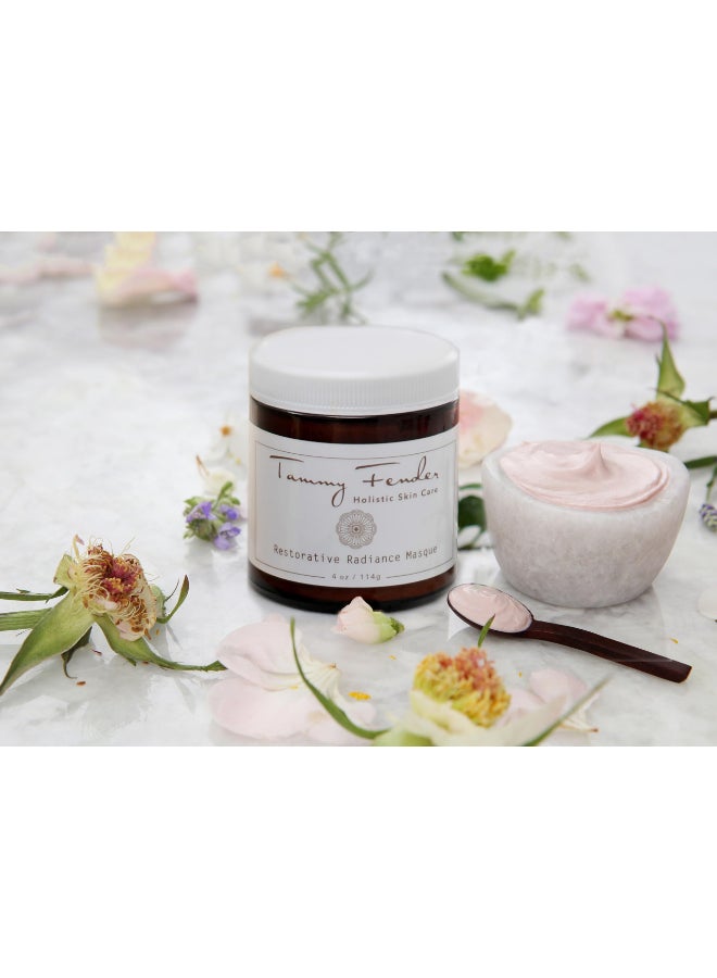 TAMMY FENDER Restorative Radiance Masque Natural Organic Cruelty Free NonToxic Skincare Hydrate Rejuvenate Soothe Pink Cream Face Mask All Skin Types 5 oz Travel Mini - Image 4