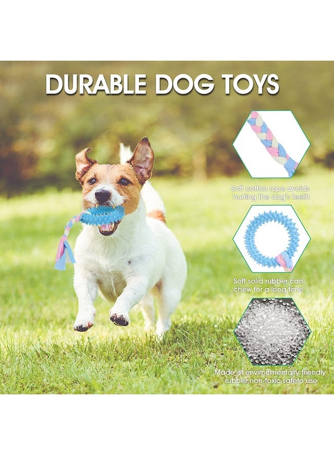 COBEE Puppy Teething Chew Toys, 4 Pcs Puppy Toys With Interactive Cotton Ropes For Teething Small Dogs, Rubber Puppy Chew Toys Cute Small Dog Toys For Dogs Oral Teeth Soothe Itching Puppy Chew Toys - Image 5