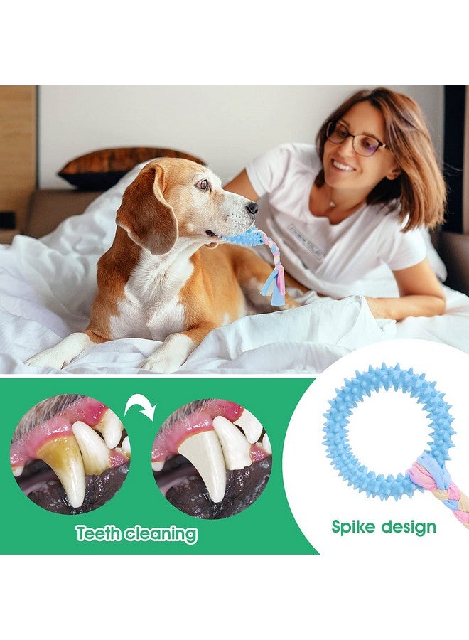COBEE Puppy Teething Chew Toys, 4 Pcs Puppy Toys With Interactive Cotton Ropes For Teething Small Dogs, Rubber Puppy Chew Toys Cute Small Dog Toys For Dogs Oral Teeth Soothe Itching Puppy Chew Toys - Image 2