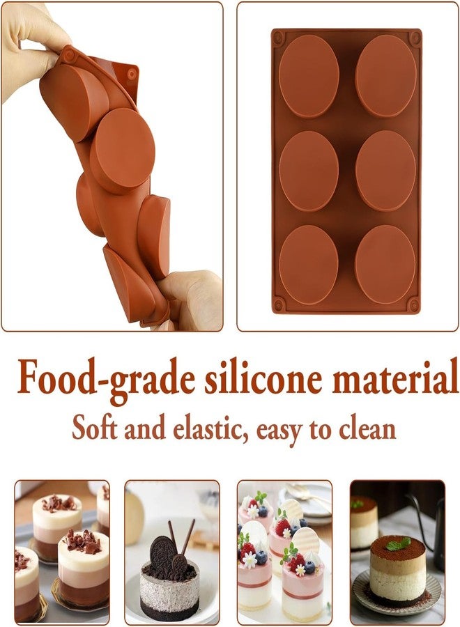 BAMUTU Cylinder Chocolate Mold, 2 Pack Silicone Baking Molds for Cookie, Mini Soap, Mini Cake,Pudding, Jello, Muffin, Desserts - Image 3