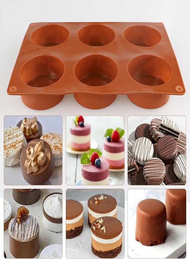 BAMUTU Cylinder Chocolate Mold, 2 Pack Silicone Baking Molds for Cookie, Mini Soap, Mini Cake,Pudding, Jello, Muffin, Desserts - Image 4