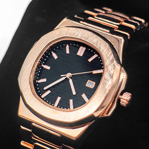 BARAMON Wrist Watches for Men, Nautilus Stainless Steel Quartz Movement Date Luxury Style Men's Luminous Hands Casual Business Watches - Image 5