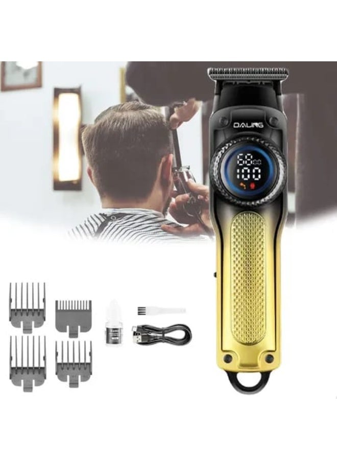 DALING DL-1938 Rechargeable Men's Hair Trimmer – 3 Hours Runtime, LED Screen, Cord/Cordless - Image 3