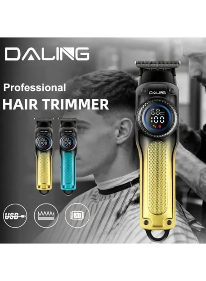 DALING DL-1938 Rechargeable Men's Hair Trimmer – 3 Hours Runtime, LED Screen, Cord/Cordless - Image 1