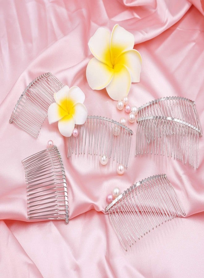 Honbay 6PCS Silver Fancy DIY Hair Clips Metal Wire Hair Combs Bridal Wedding Veil Combs (22 teeth) - Image 4