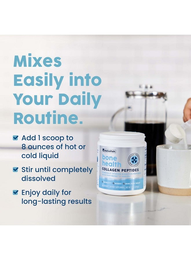 NativePath Bone Health Collagen Peptides, Type 1 & 3, with Fortibone and Verisol, 7.9 Ounce, 30 Servings - Image 5