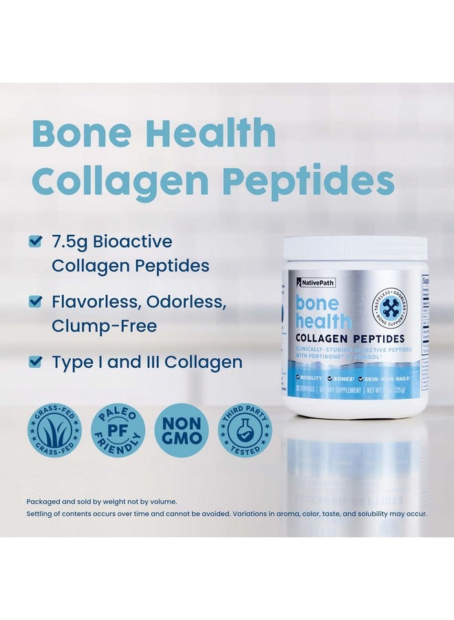 NativePath Bone Health Collagen Peptides, Type 1 & 3, with Fortibone and Verisol, 7.9 Ounce, 30 Servings - Image 3