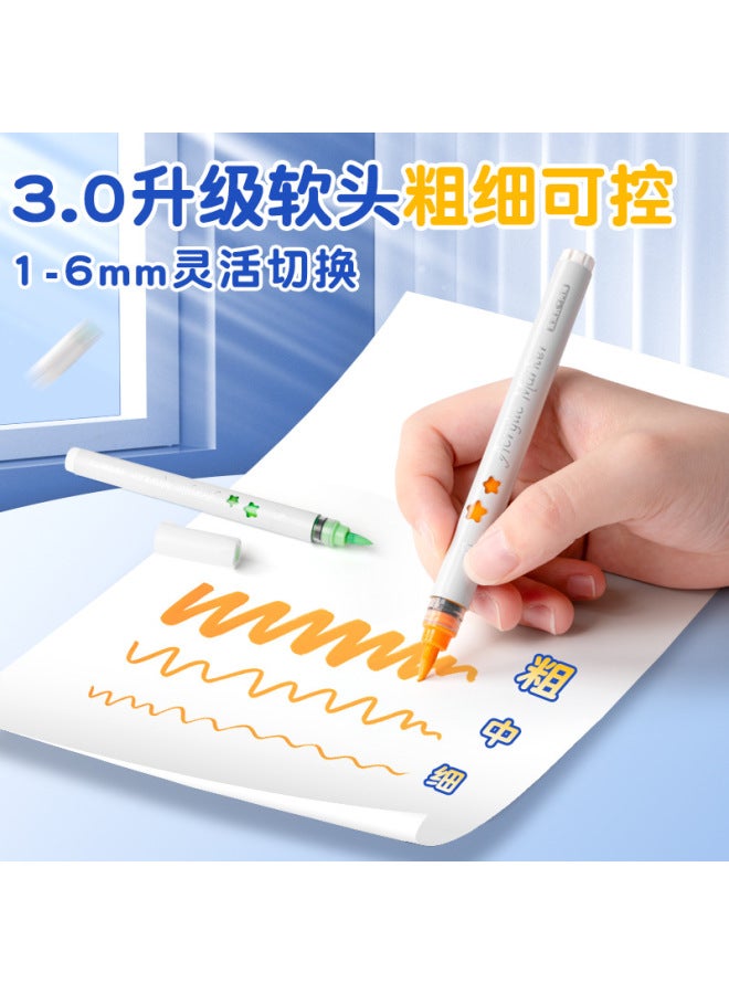 Kaba Bear Direct Liquid Soft Head Acrylic Marker Pen Suit Students Non-transparent Stackable Watercolor Pen Children's Art Painting Brush - Image 3
