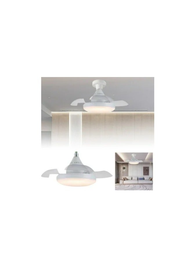 LED Ceiling Fan Light with Remote Control – Ultra-Quiet Natural Wind, 3-Color Dimmable Light, Low-Noise Bedroom Ceiling Fan Lamp for Living Room, Bedroom, Kids Room, Home Office – Energy Efficient  - Image 2