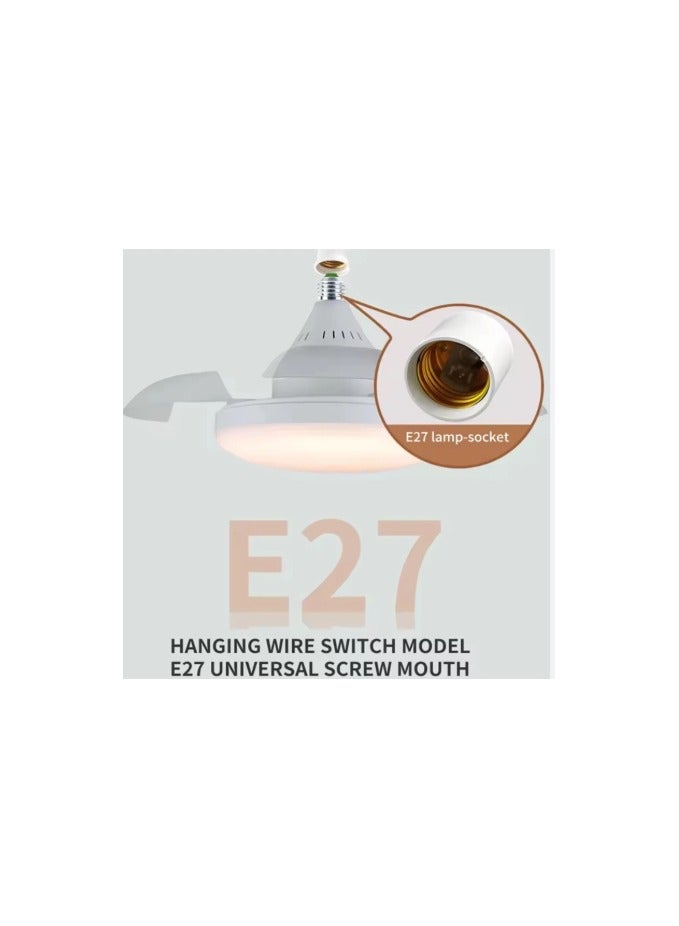 LED Ceiling Fan Light with Remote Control – Ultra-Quiet Natural Wind, 3-Color Dimmable Light, Low-Noise Bedroom Ceiling Fan Lamp for Living Room, Bedroom, Kids Room, Home Office – Energy Efficient  - Image 4
