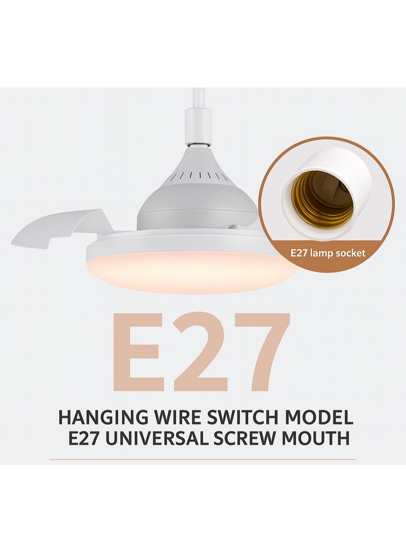 LED Ceiling Fan Light with Remote Control – Ultra-Quiet Natural Wind, 3-Color Dimmable Light, Low-Noise Bedroom Ceiling Fan Lamp for Living Room, Bedroom, Kids Room, Home Office – Energy Efficient - Image 5