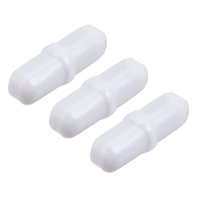 MECCANIXITY Magnetic Stirrer Mixer Stir Bar 20mm(0.79") x7mm with Ring Shape Coating Magnet White for Laboratory 3Pcs