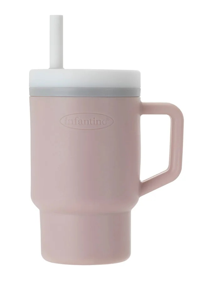 infantino My 1St Tumbler – Adorable Miniature Tumbler With Leak-Resistant Straw And Toddler-Friendly Handle, Encourages Hydration, 6M+, 9 Oz, Pirouette