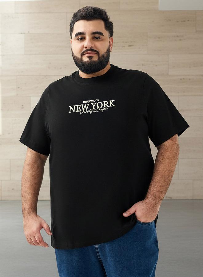 Maxim Men Regular Fit Crew Neck Short Sleeve Brooklyn New York Print T shirt - Image 1