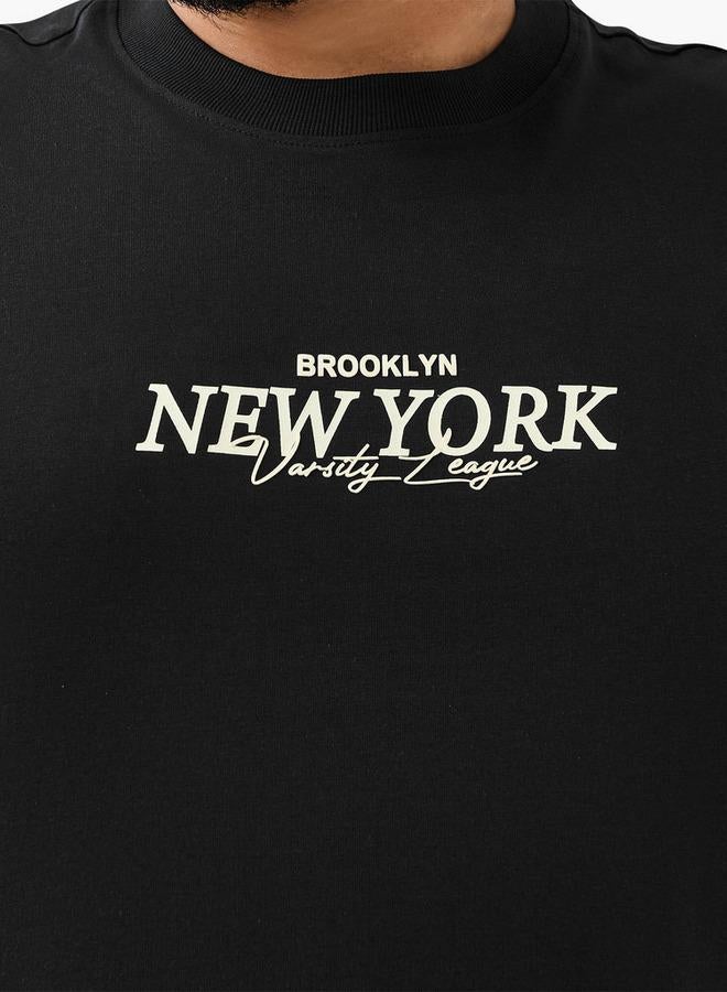 Maxim Men Regular Fit Crew Neck Short Sleeve Brooklyn New York Print T shirt - Image 5