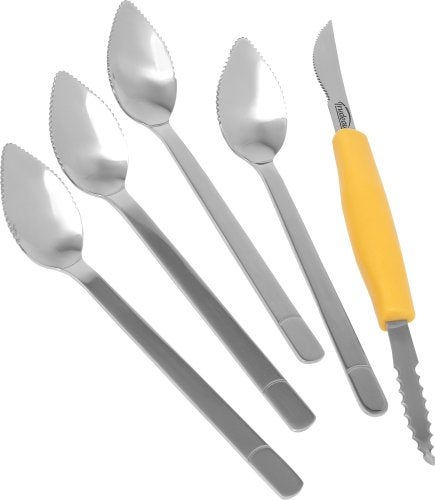 Trudeau Stainless Steel Grapefruit 5-Piece Set, Yellow - Image 1