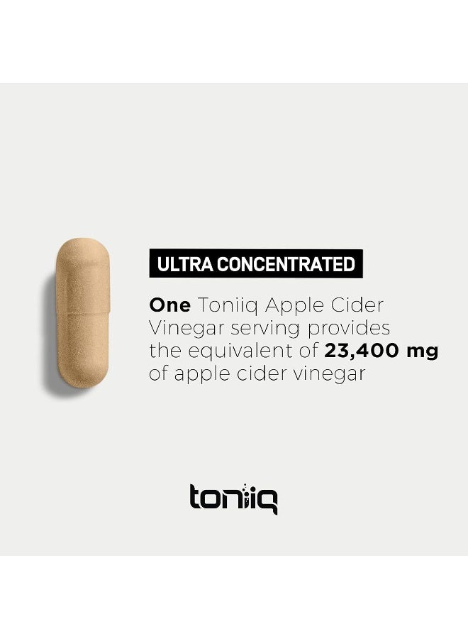 Toniiq 20% Acetic Acid Ultra High Strength Non-GMO Apple Cider Vinegar Capsules with Mother - 2,010mg Formula Pills with Cayenne Pepper -12x Potent - 120 Capsules - Image 5