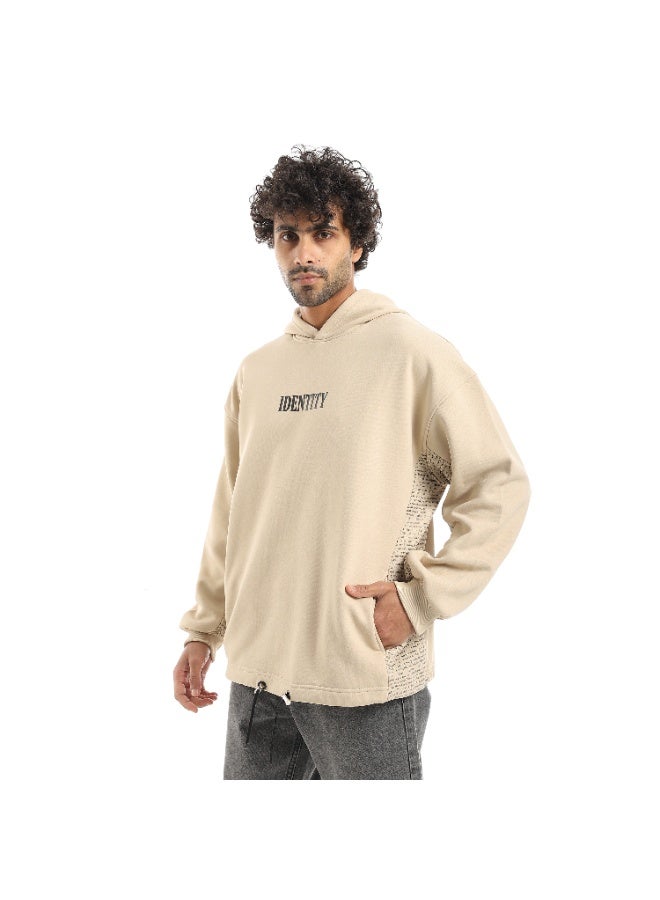 Caesar Men's oversized hoodie with hood and printed sides and sleeves - Image 1
