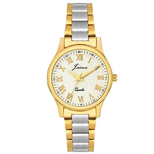 jainx Premium Golden Wedding Gift Set Analog Wrist Watch for Couple - JC441 - Image 4