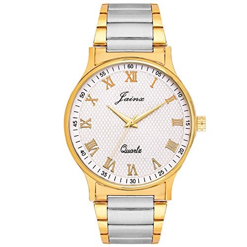 jainx Premium Golden Wedding Gift Set Analog Wrist Watch for Couple - JC441 - Image 2