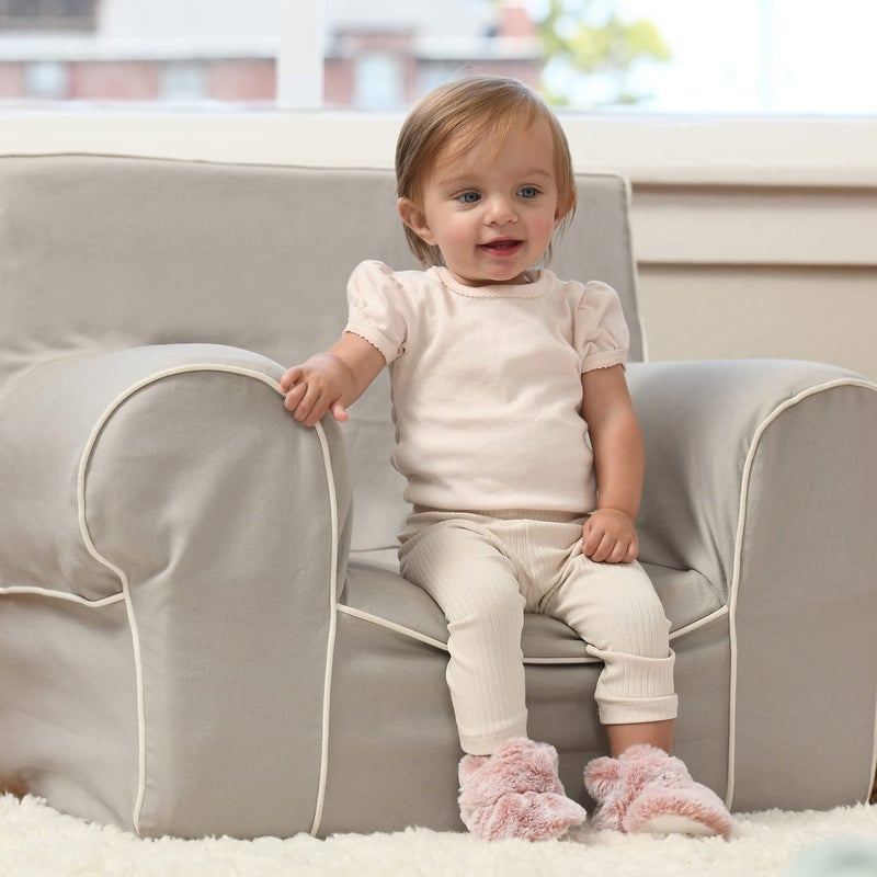 Fruit of the Loom Cozy Thermal Wrap Booties with Non-Slip Grips for Baby & Toddler Girls, Boys, Unisex - Pink (0-6 Months) - Image 3