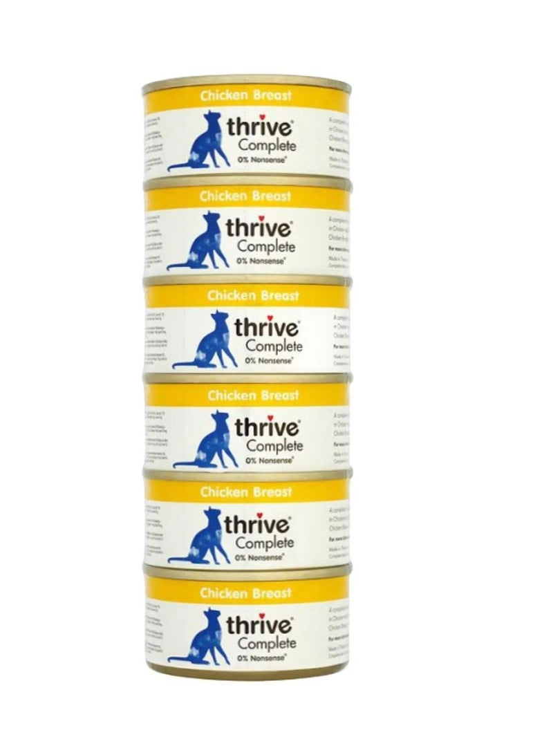 THRIVE 6 Piece Chicken Cat Wet Food 75g - Image 1