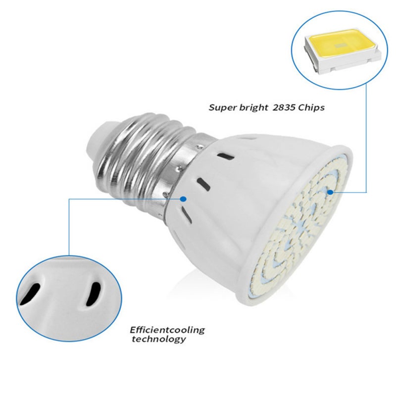 لمبة إضاءة محورية LED E14 220 فولت 48 مصباحاً LED، لون أبيض دافئ - Image 2