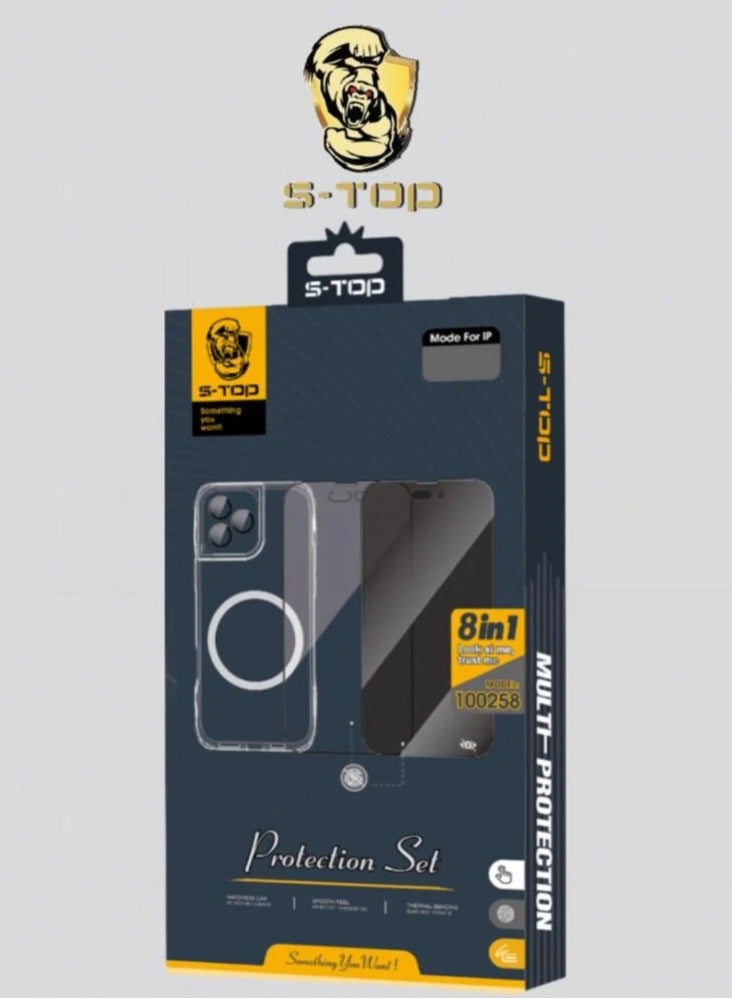 S-TOP Orignal Integrated protection package 8 in 1 for iPhone 16